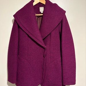 Halogen Women's Rich Purple Pea Coat